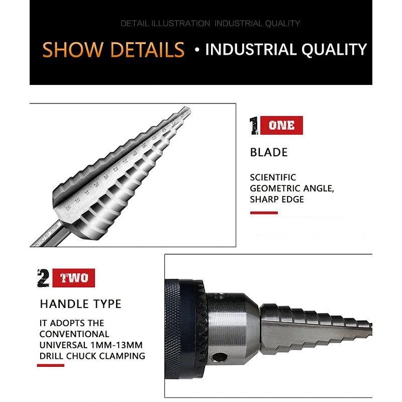 CHTOOLS high speed steel straight flute step drill bit