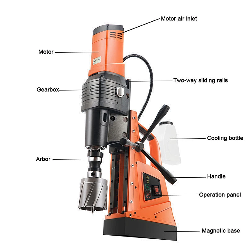 DX-120 2500W boring diameter 4-3/4 inch magnetic drill machine for pipe