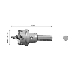 CHTOOLS sheet metal 5mm depth carbide tipped hole saw for pipe