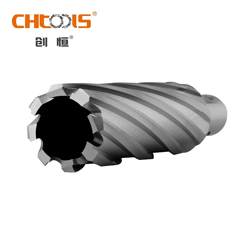 CHTOOLS 6pcs Weldon Shank 50mm Cutting Depth HSS Standard Annular Cutter Kit with 1 Pilot