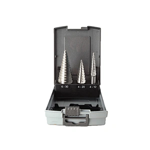Hot Sale 3pcs Step Drill Bits 4-12mm 4-20mm 6-30mm HSS Step Drill Set
