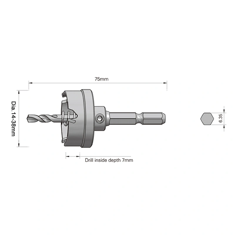 CHTOOLS sheet metal tungsten carbide hole cutter