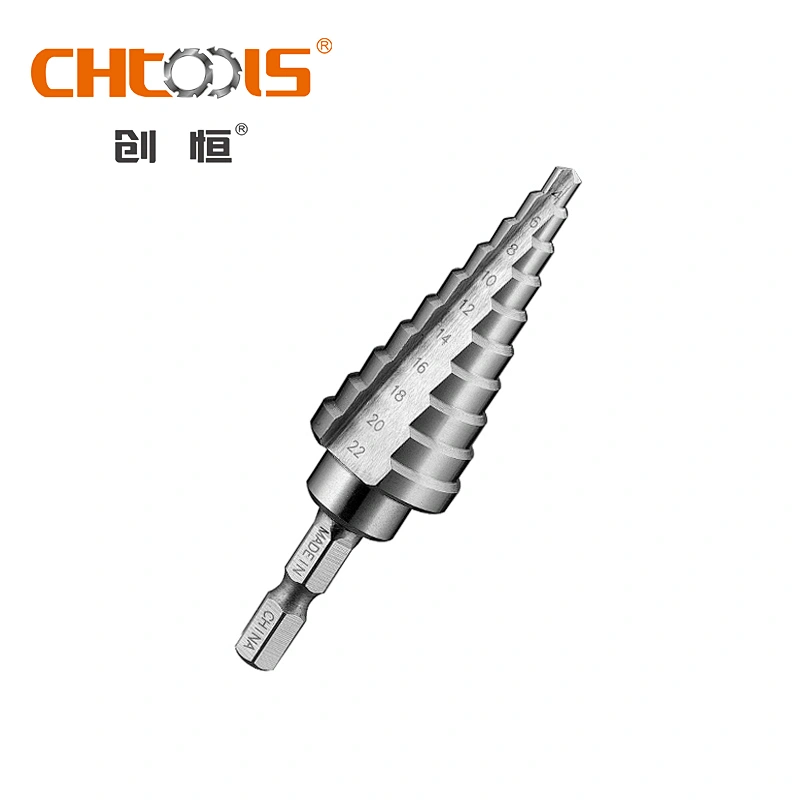 CHTOOLS Hex shank straight flute step drill tool