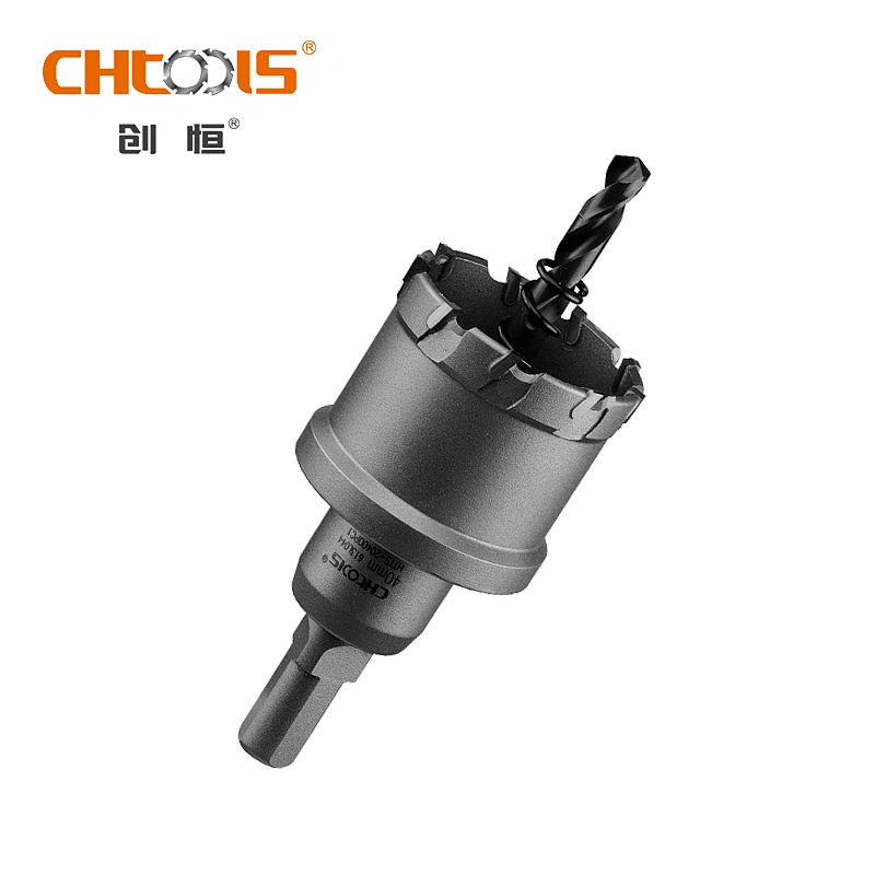 Tungsten carbide tipped hole saw drill for stainless steel