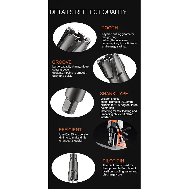 CHTOOLS carbide tipped broach cutter with weldon shank