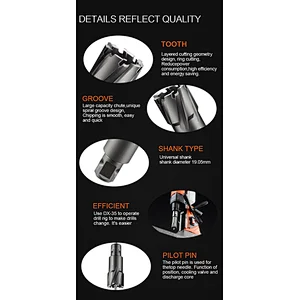 CHTOOLS Universal shank TCT annular cutter core drills for various magnetic drills