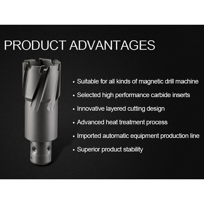 Dia 12-65mm carbide tipped 50mm depth TCT magnetic drill bit fein