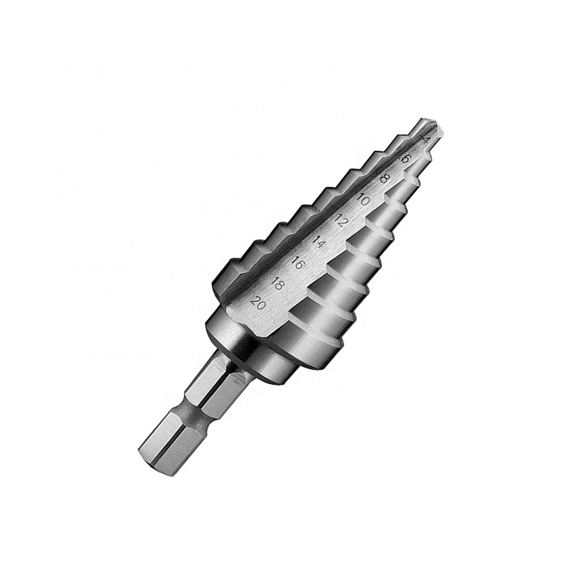 Hex shank step drill bit