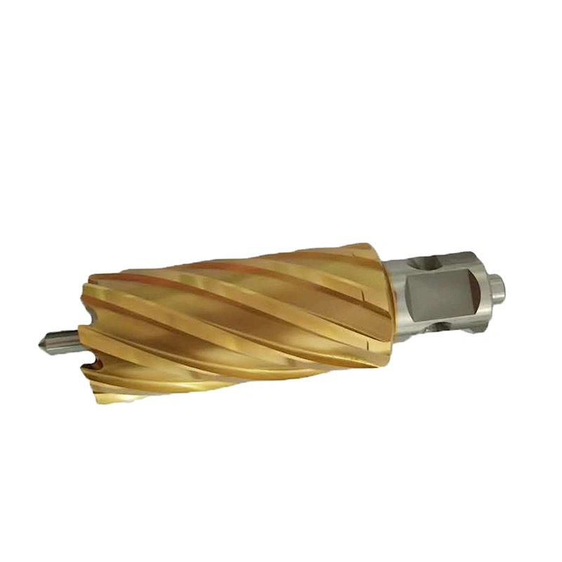 HSS hole cutter pilot bit with TiN coating