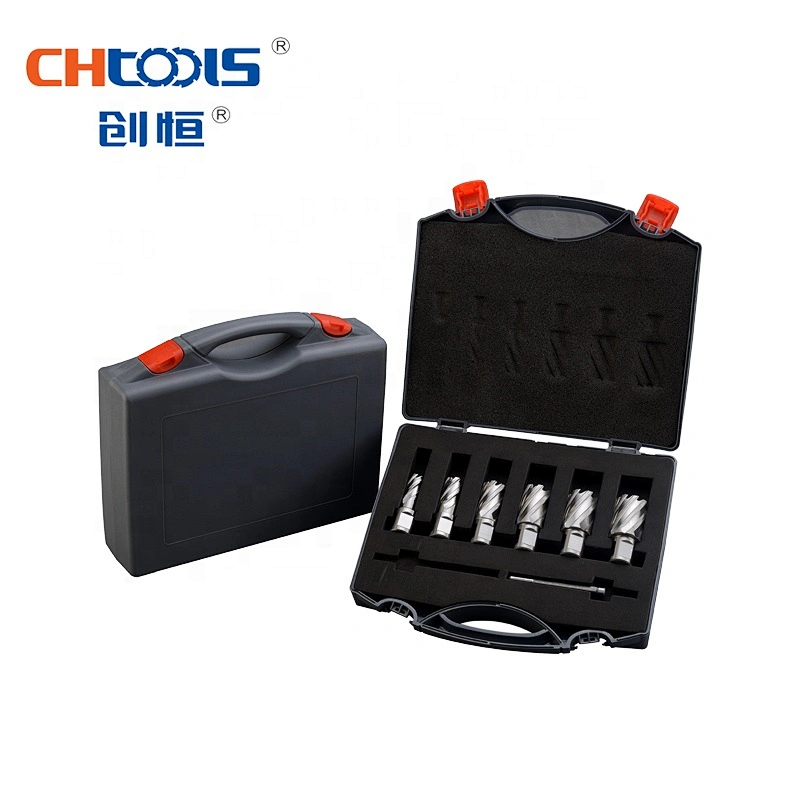 CHTOOLS HSS weldon shank annular cutter in drill press