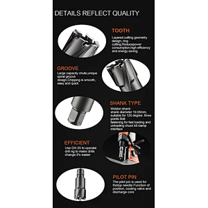 CHTOOLS tct annular core drill metal with weldon shank