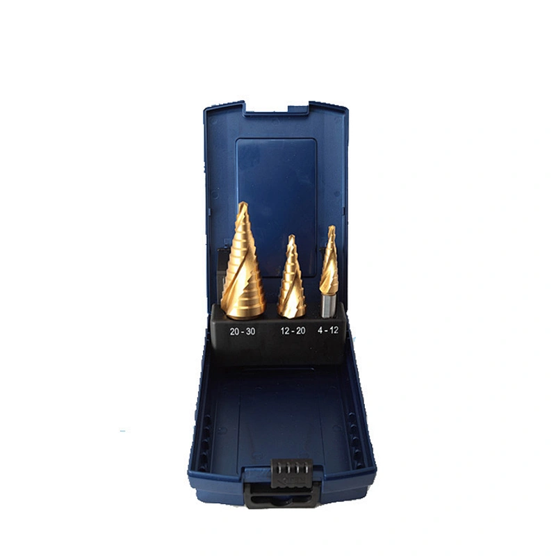 CHTOOLS 3 pcs straight flute step drill bit