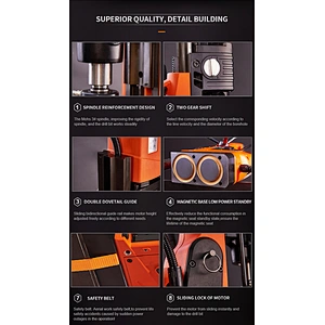 DX-50 75mm Cutting Depth Core Drilling Annular Cutter Magnetic Drill Machine