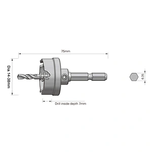 CHTOOLS excellent universality hex shank hole cutter