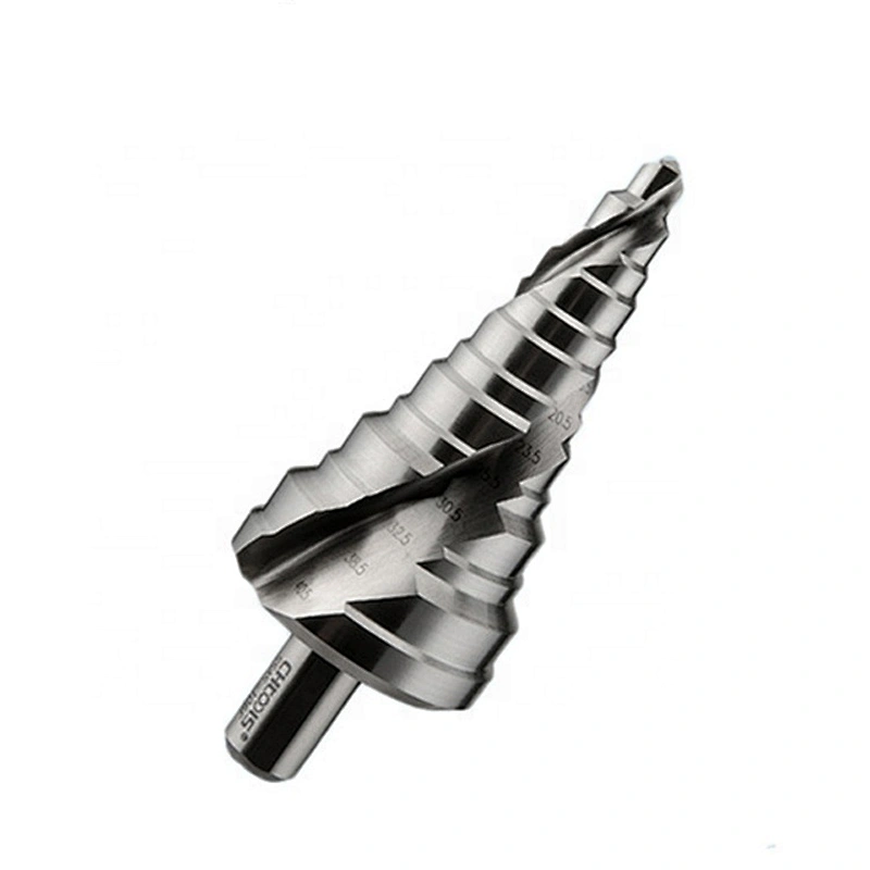 Spiral flute HSS step drill