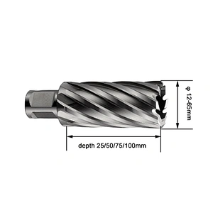 CHTOOLS HSS 75mm cutting depth weldon shank annular hole cutter