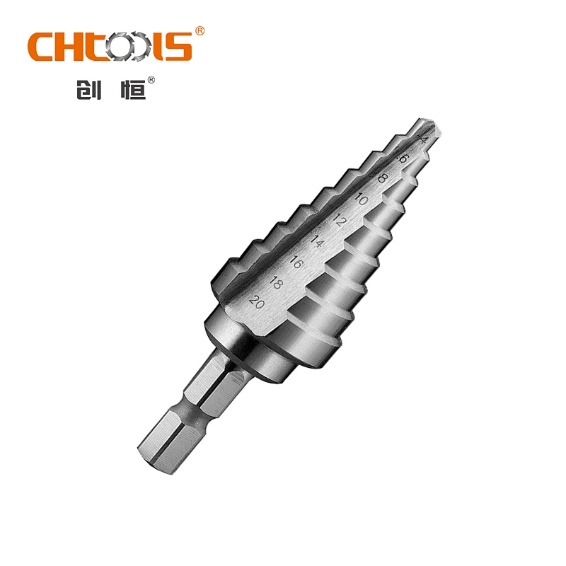 HSS Straight Flute Hardware Tool Hex Shank Step Drill Bits