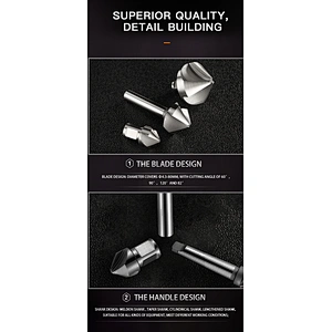 HSS diameter 6.3mm,10.4mm,16.5mm,20.5mm,25mm countersink drill set