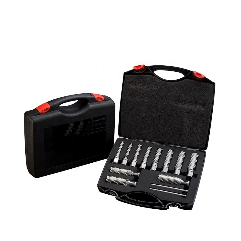 HSS annular cutter combination tool set with pilot pin