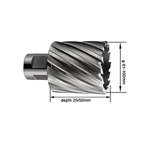 CHTOOLS HSS 25mm depth core drill bit with weldon shank