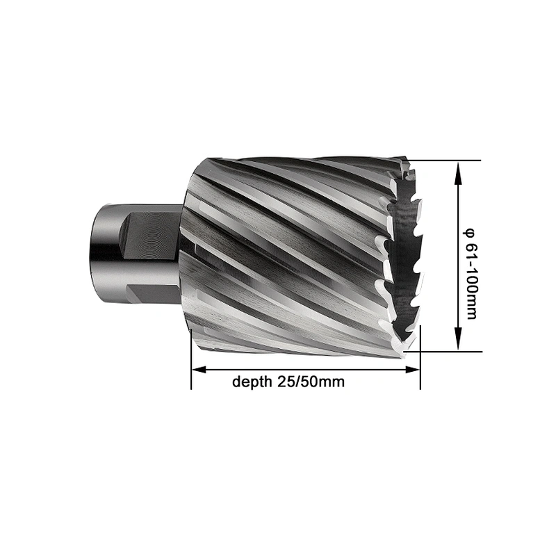CHTOOLS HSS 25mm depth core drill bit with weldon shank