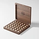 Luxury Circular Flip Wooden Chocolate Packaging Box for Gift Stamped Wood with Elegant Painting Chocolates