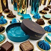round celebration chocolate box
luxury gold foil chocolate box
food grade chocolate box