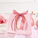 Factory Price Luxury Custom Logo Printed Pink Packaging Paper Gift Bag for Wedding Party With Handle and Ribbon Gift Bag