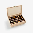 Custom Handmade Solid Walnut Birch Wood Chocolate Box Recyclable Flip Lid Rectangle with Stamping Printing
