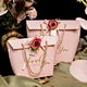 Lovely Luxury Large Empty Kraft Paper Box Pink Wedding Candy Bag Companion Packaging for Gifts Chocolate for Crafts Clothing
