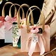 Custom Printed Luxury Kraft Paper Bag Jewelry Cosmetics Clothing Handmade Brand Logo Wedding Gift Bag With Handle Flower