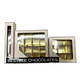 Luxury Custom Card Paper Gift Box with Golden Tray Small Luxury Packaging for Chocolate Featuring Matt Lamination
