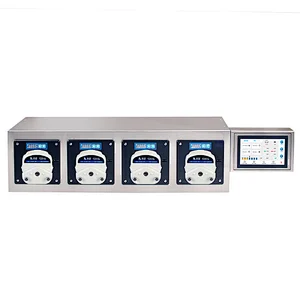 Multi-channel PLC control 5ml 10ml 20ml 30ml 50ml 4 nozzles Peristaltic pump filling system for packing production line