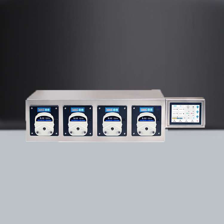 Multi-channel PLC control 5ml 10ml 20ml 30ml 50ml 4 nozzles Peristaltic pump filling system for packing production line