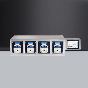 Multi-channel PLC control 5ml 10ml 20ml 30ml 50ml 4 nozzles Peristaltic pump filling system for packing production line