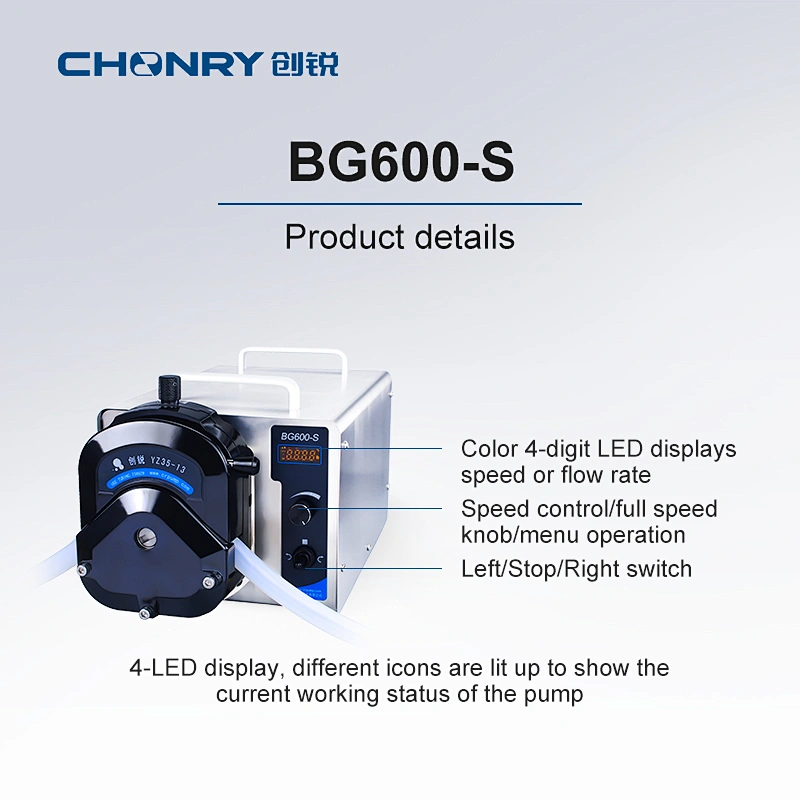 Chuangrui Digital Industrial Liquid Transfer Peristaltic Pump With Good Quality