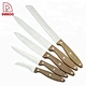 Black Walnut Handle Economical and Practical 5Pcs Kitchen Knives - DAKOO