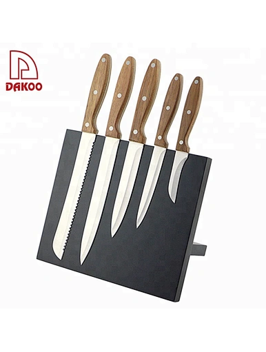 Black Walnut Handle Economical and Practical 5Pcs Kitchen Knives - DAKOO