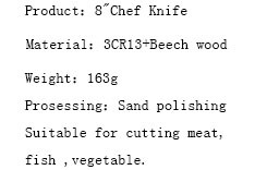 cuchillo de chef DAKOO KN462A08A, imagen 3
