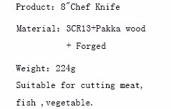 cuchillo de chef DAKOO KN49808A, imagen 3