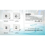 Our modular USB chargers receives CE marking certification in compliance with ErP Directive (EU) 2019/1782