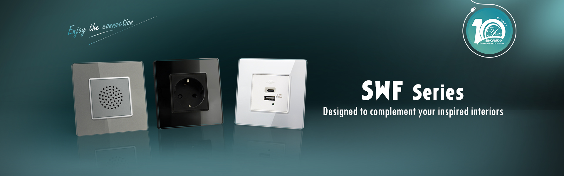 Power up your décor with our latest range of wall sockets series with tempered glass panel