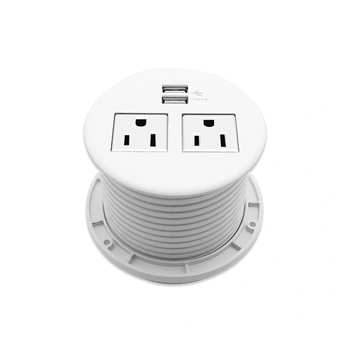 Sinoamigo STS-R90P/2US/2USB/W Table Socket