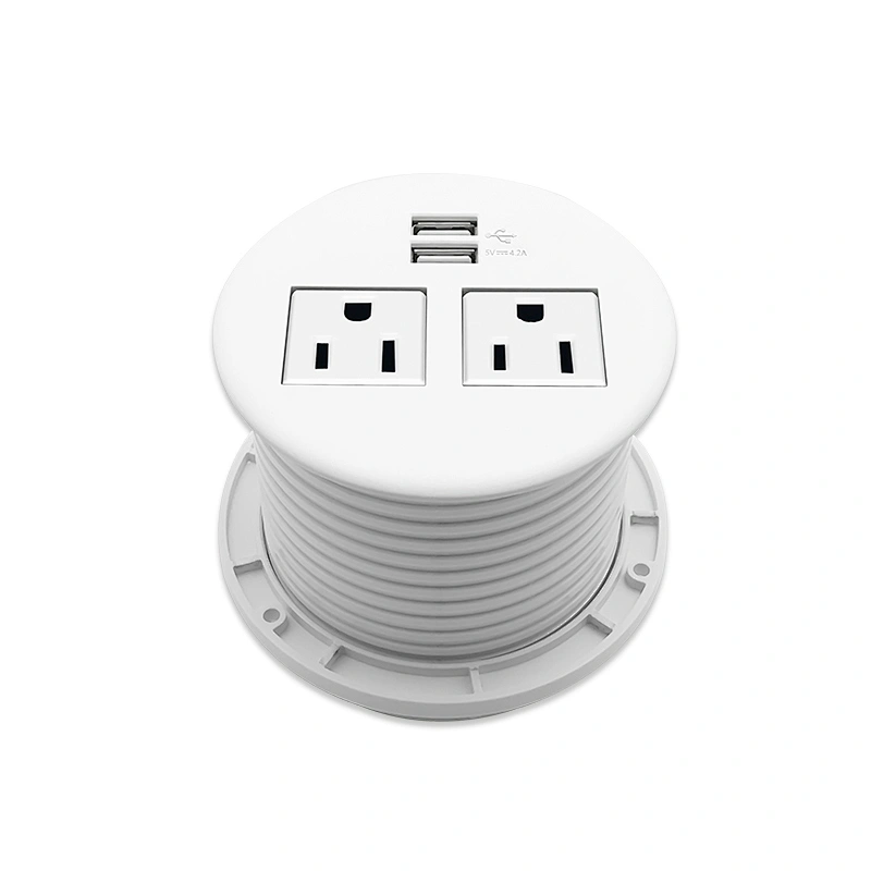 Sinoamigo STS-R90P/2US/2USB/W Table Socket