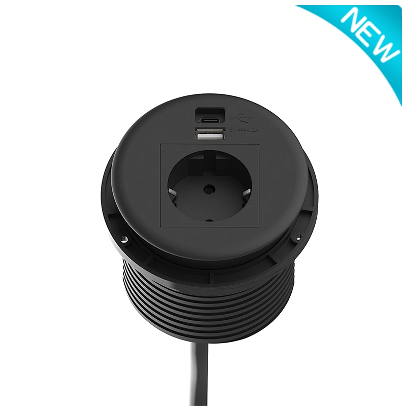 Sinoamigo STS-R90-2 In-desk Power Grommet With A+C USB Charger