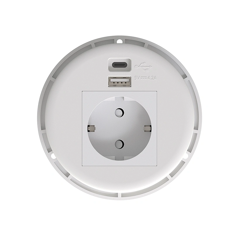 Sinoamigo STS-R90-2 In-desk Power Grommet With A+C USB Charger