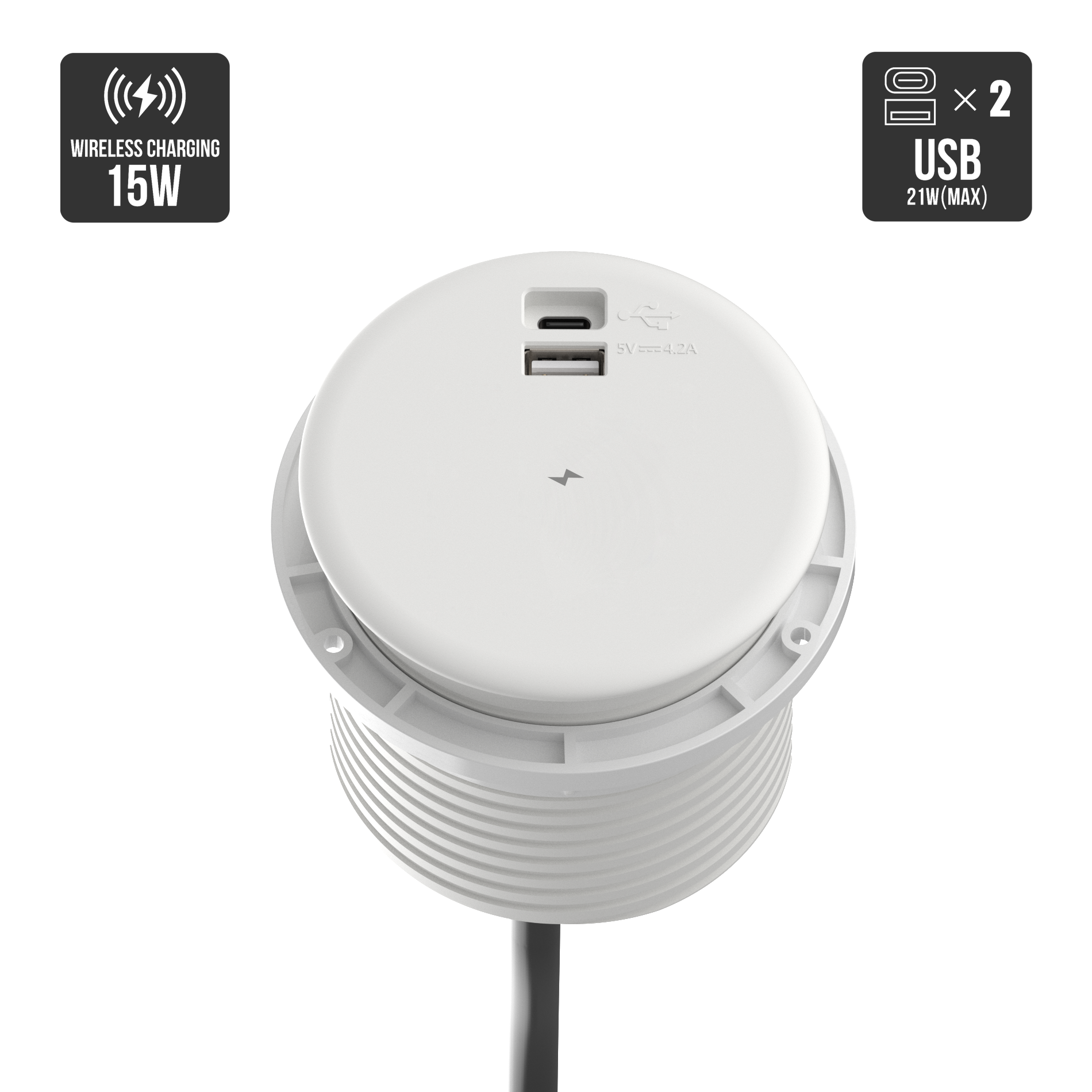 Sinoamigo STS-R90-3 In-desk Charging Grommet