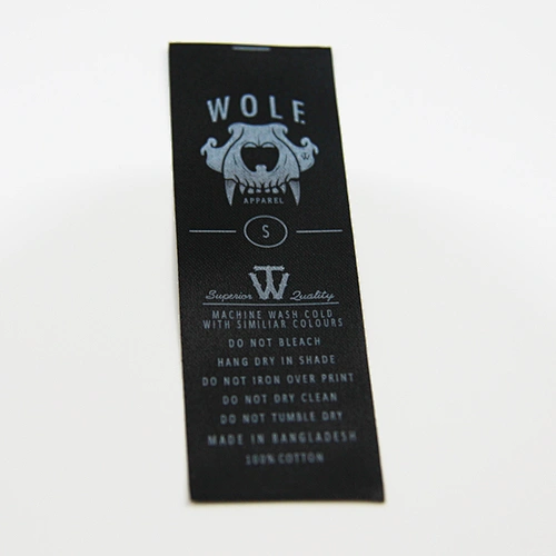 BLACK NYLON WASHABLE LABEL