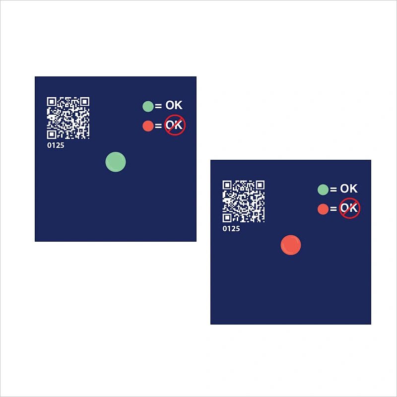 TEMPERATURE INDICATOR STICKER