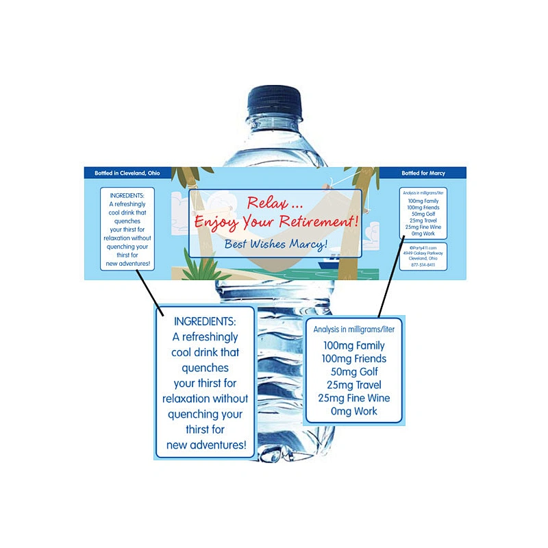 WATER BOTTLE LABEL